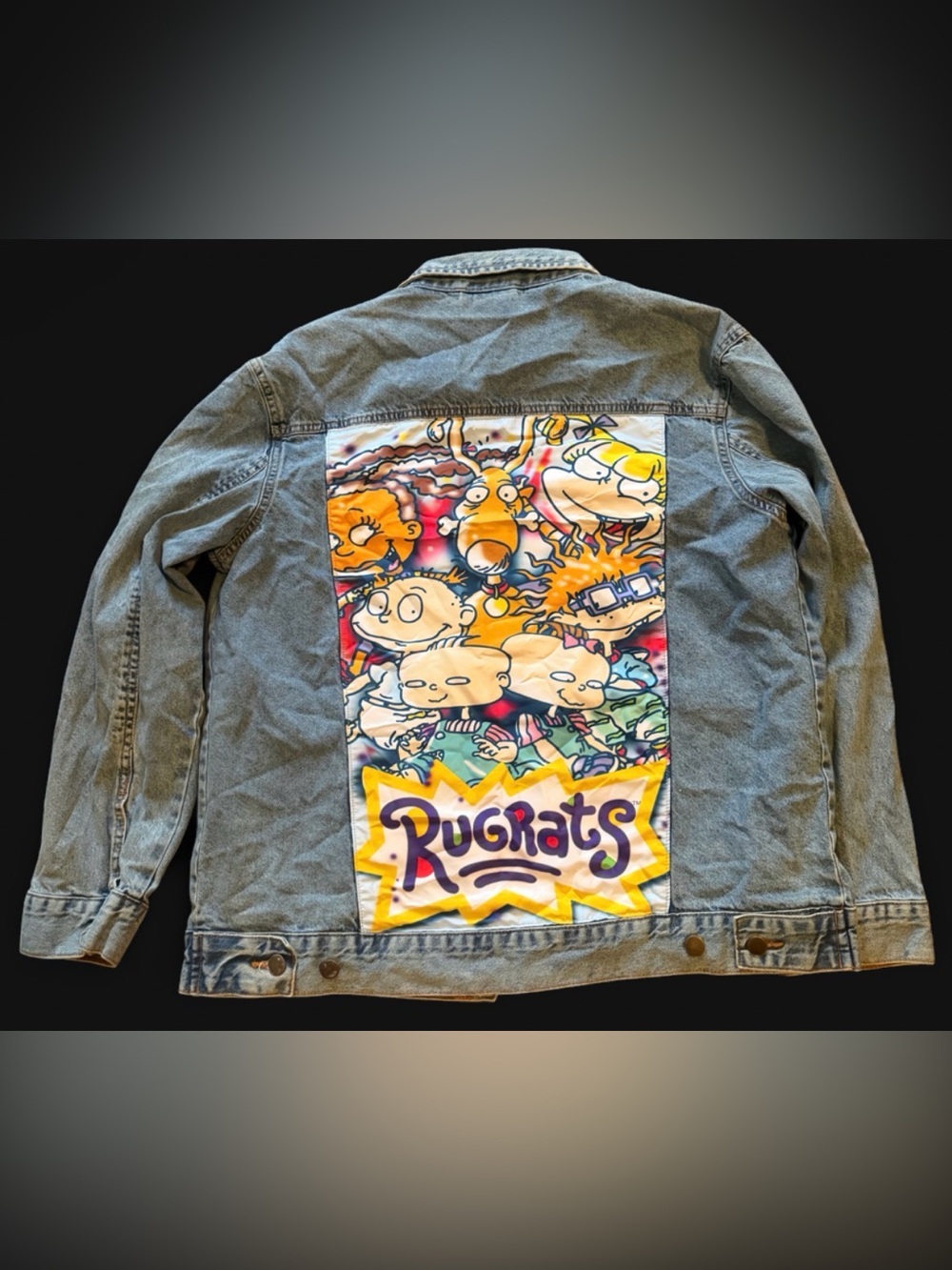 Nickelodeon Rugrats Denim Jean Jacket XL Cartoon Graphic Y2K 90s